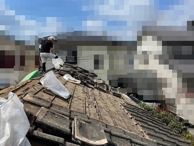 甲府市　屋根葺き替え工事